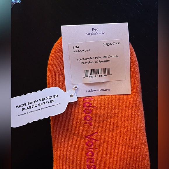 Outdoor Voices OV Comfort Sock Orange - Picture 4 of 5